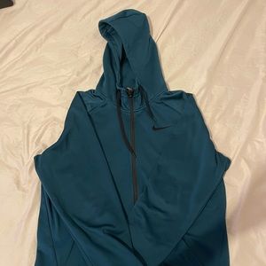 Nike dark green zip up sweatshirt large